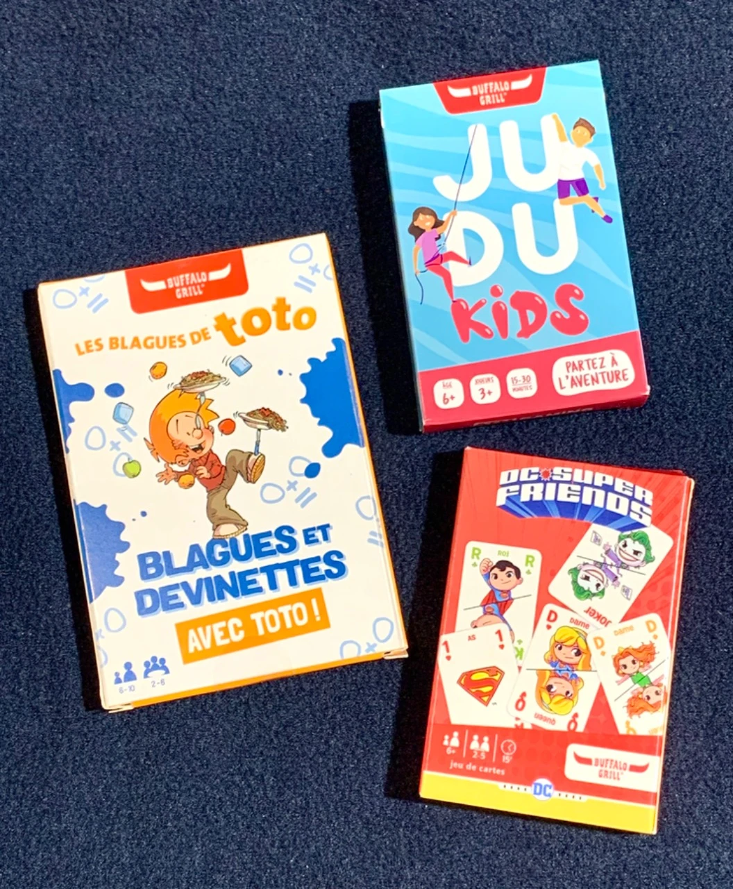 Lot de 3 jeux des cartes, Judo, Blagues, Bataille